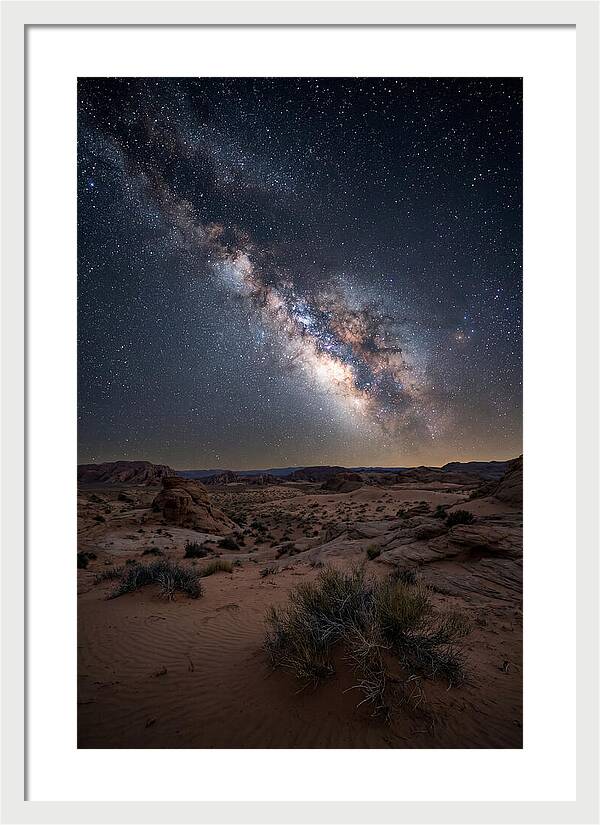 Night Sky Over Desert Landscape