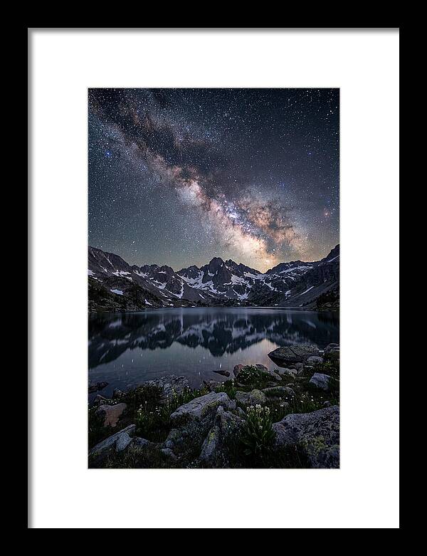 Night Sky Over Mountain Lake
