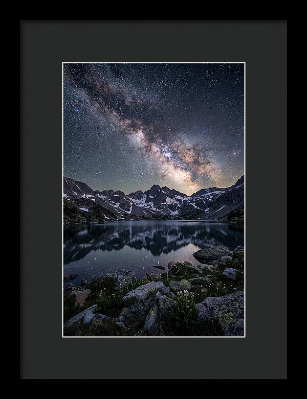 Night Sky Over Mountain Lake
