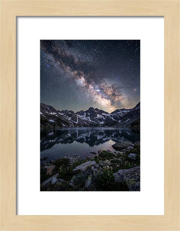 Night Sky Over Mountain Lake