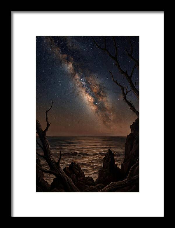 Night Sky Over Ocean
