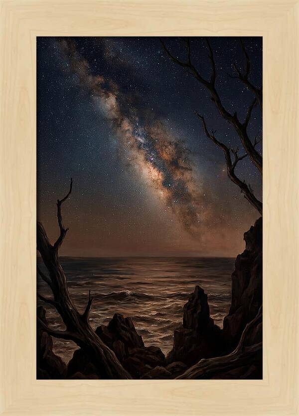 Night Sky Over Ocean
