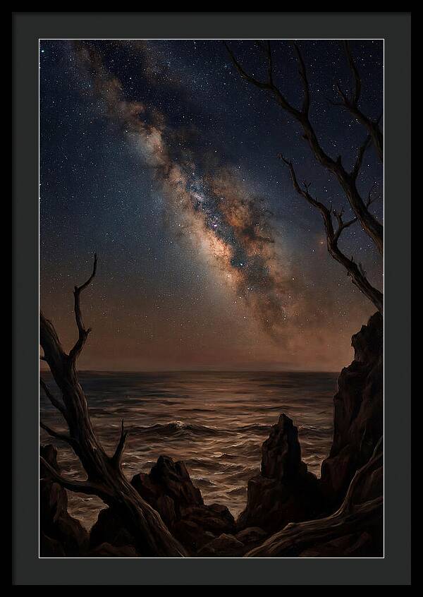 Night Sky Over Ocean