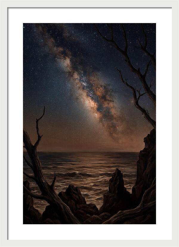 Night Sky Over Ocean