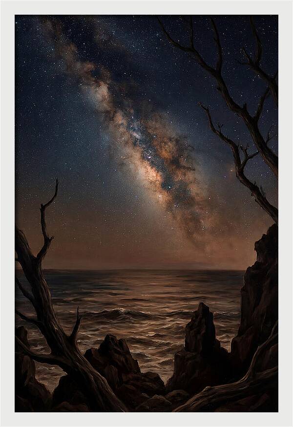 Night Sky Over Ocean