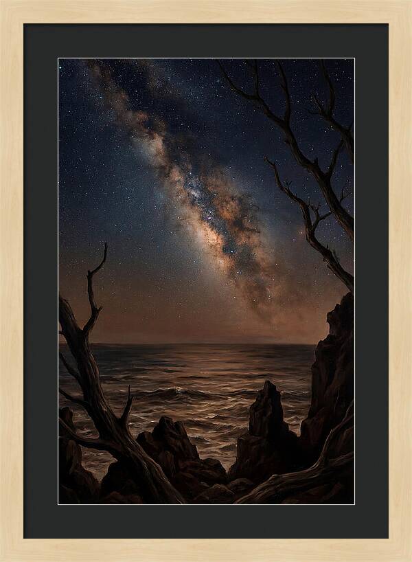 Night Sky Over Ocean