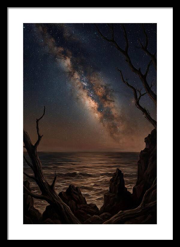 Night Sky Over Ocean