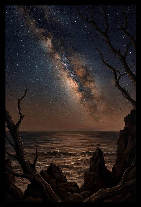 Night Sky Over Ocean