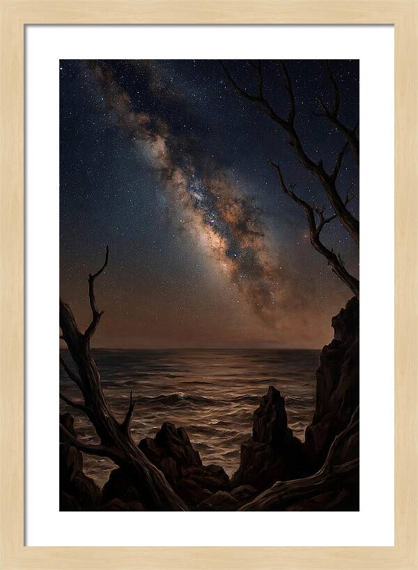 Night Sky Over Ocean