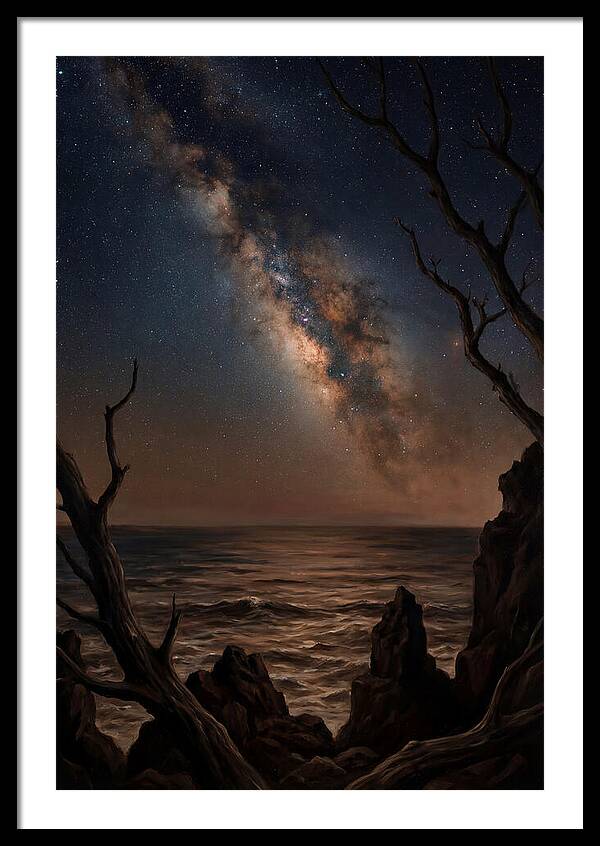 Night Sky Over Ocean