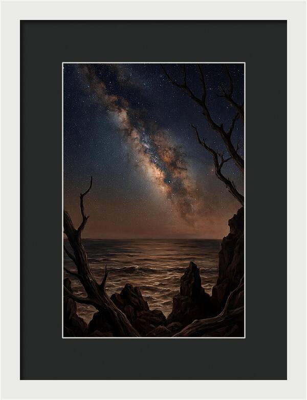 Night Sky Over Ocean