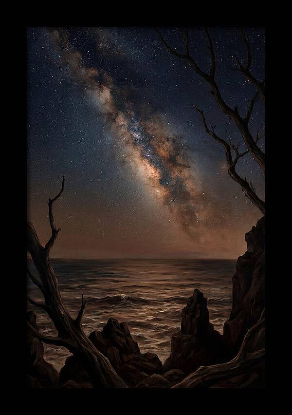 Night Sky Over Ocean