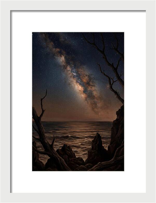 Night Sky Over Ocean