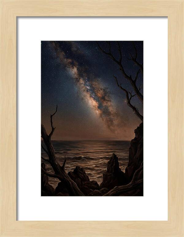 Night Sky Over Ocean