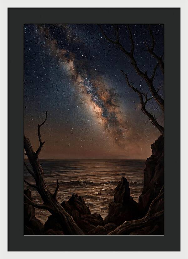 Night Sky Over Ocean