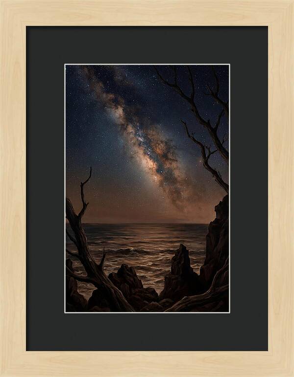 Night Sky Over Ocean