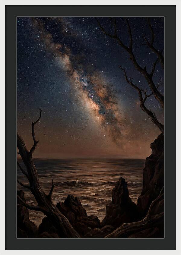 Night Sky Over Ocean