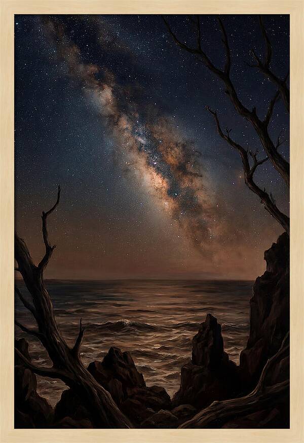 Night Sky Over Ocean