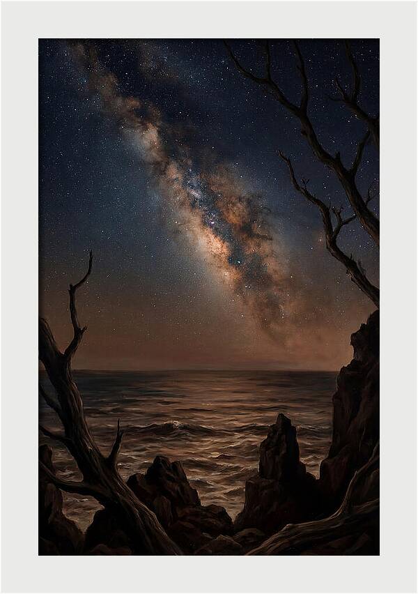 Night Sky Over Ocean