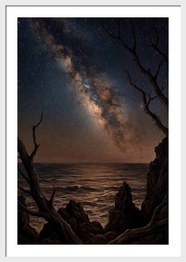 Night Sky Over Ocean