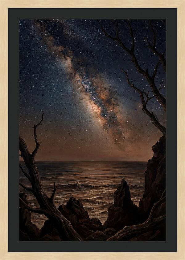 Night Sky Over Ocean