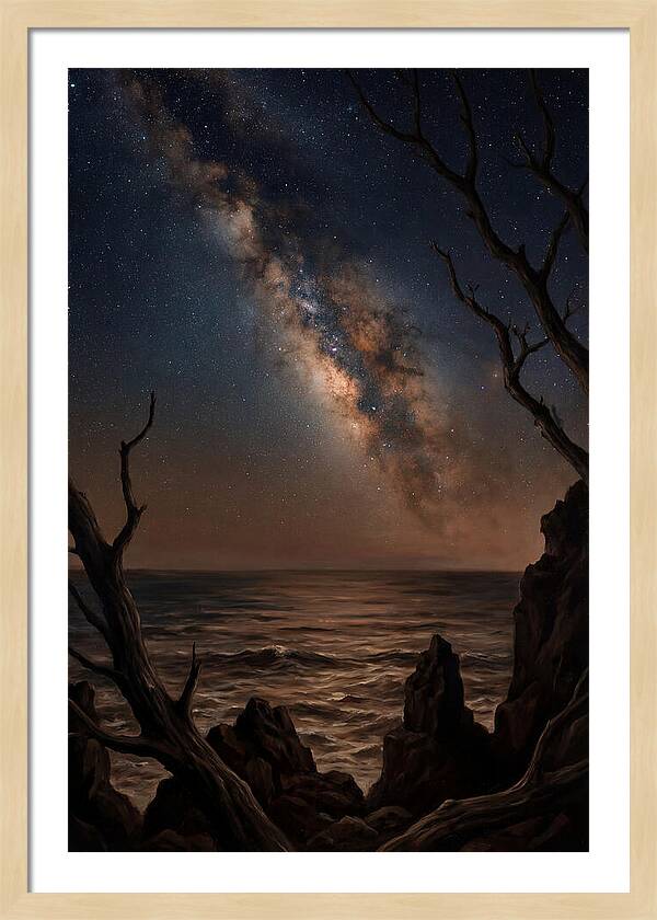 Night Sky Over Ocean