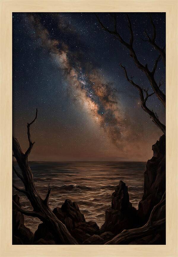 Night Sky Over Ocean