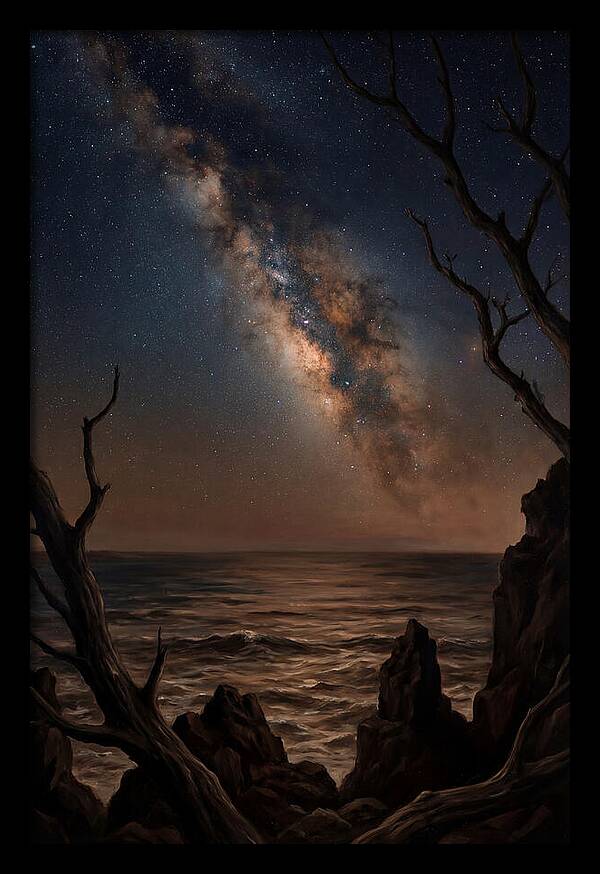 Night Sky Over Ocean