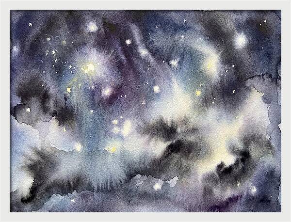 Night Sky Watercolor
