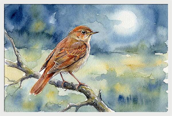 Nightingale In Moonlight