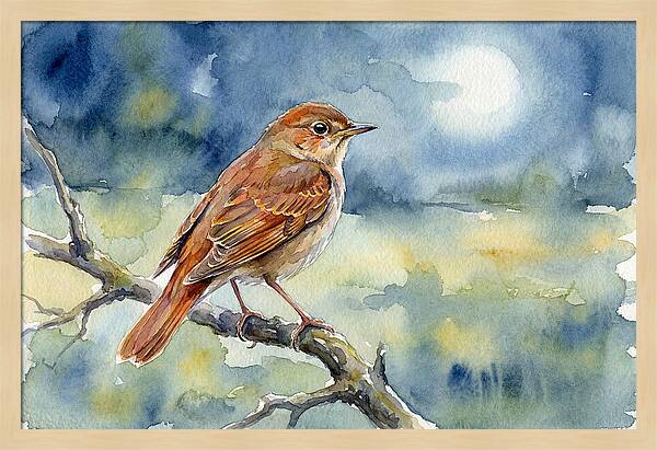 Nightingale In Moonlight