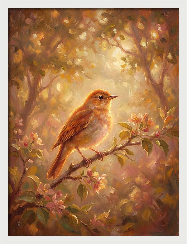 Nightingale Perched