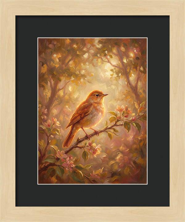 Nightingale Perched