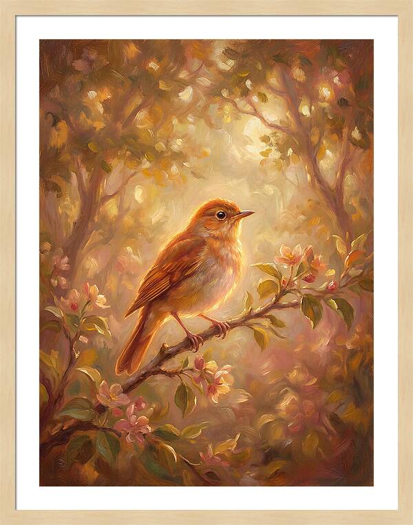 Nightingale Perched