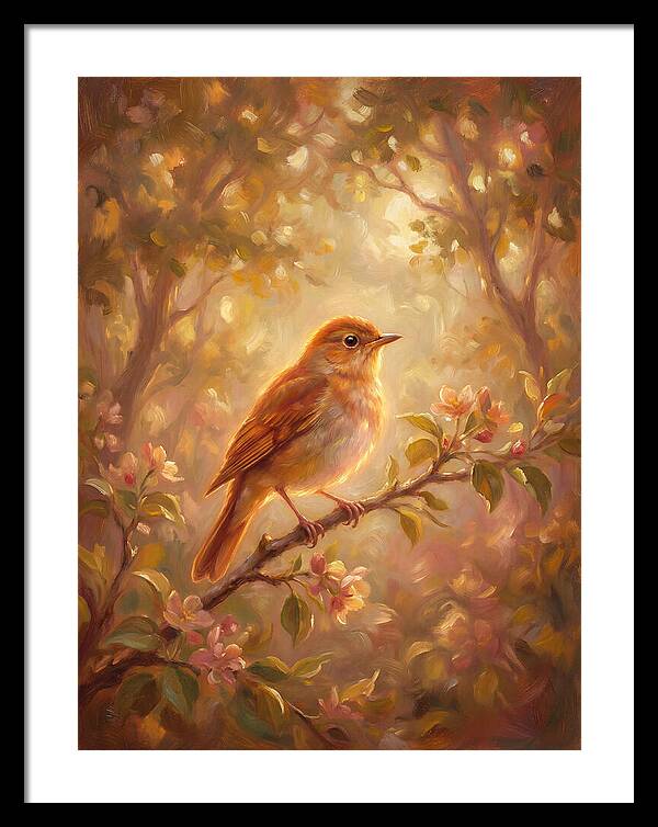 Nightingale Perched