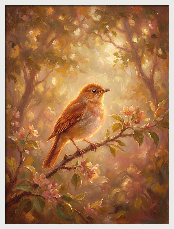 Nightingale Perched