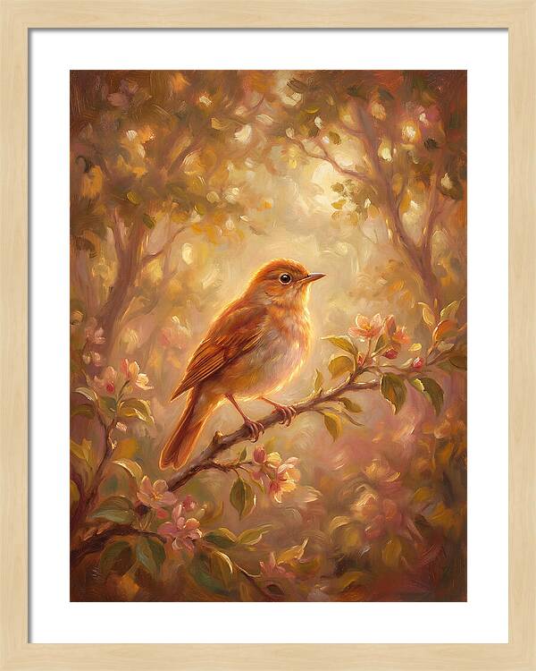 Nightingale Perched