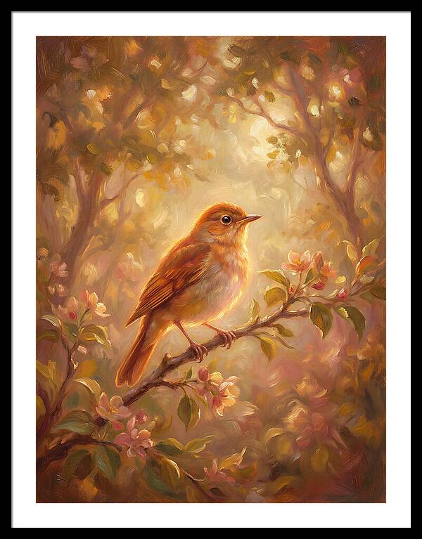 Nightingale Perched