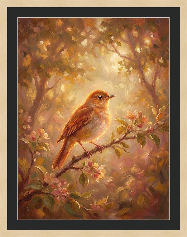 Nightingale Perched