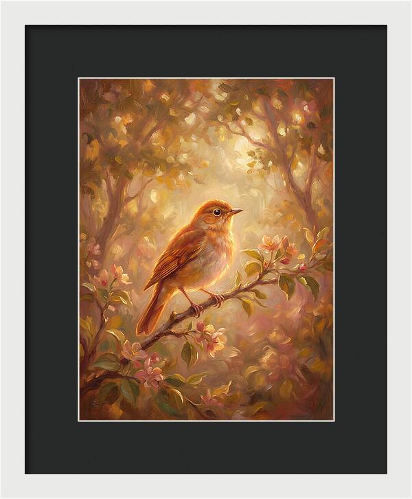 Nightingale Perched