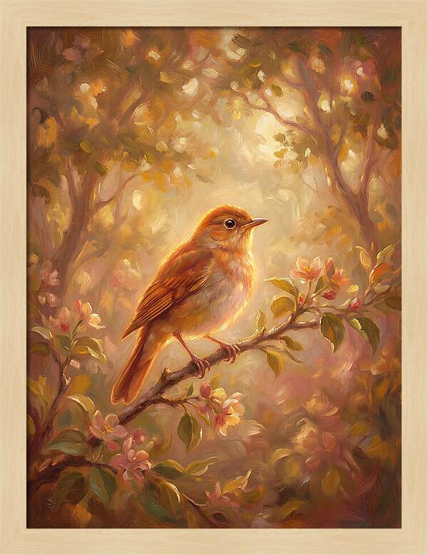 Nightingale Perched
