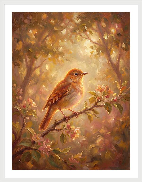 Nightingale Perched
