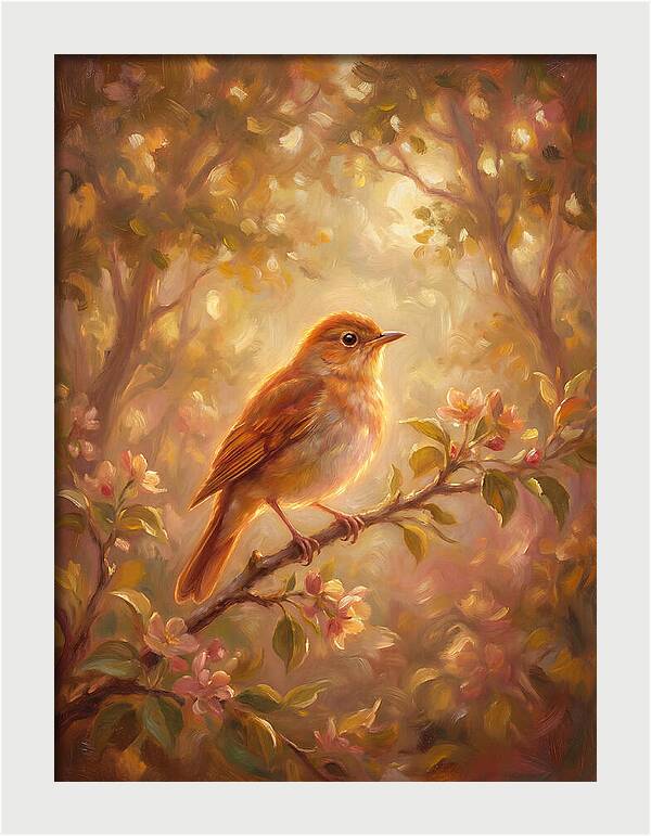 Nightingale Perched