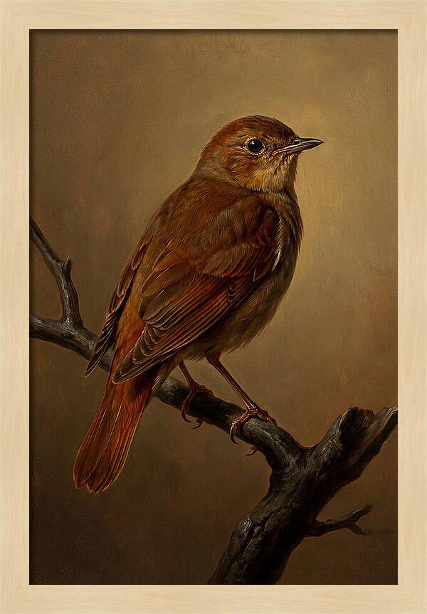 Nightingale Perched In Serenity