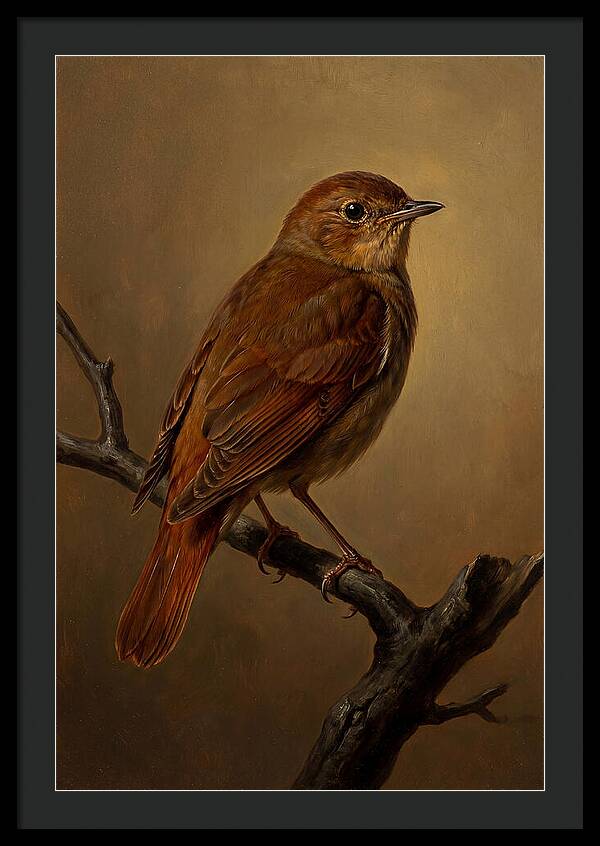 Nightingale Perched In Serenity