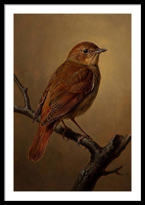 Nightingale Perched In Serenity
