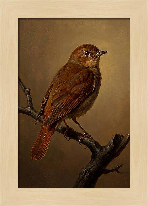 Nightingale Perched In Serenity