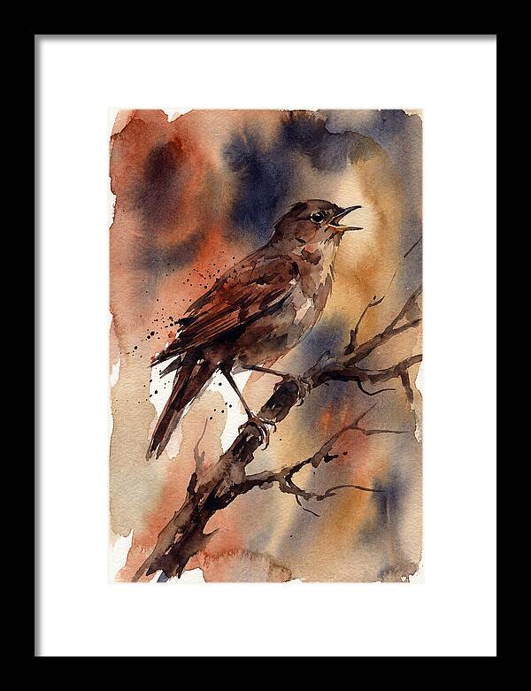 Nightingale Singing At Dusk