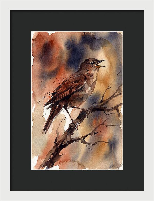 Nightingale Singing At Dusk
