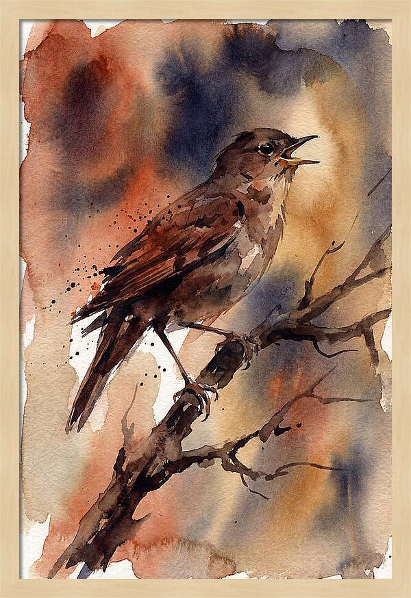 Nightingale Singing At Dusk